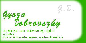 gyozo dobrovszky business card