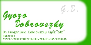 gyozo dobrovszky business card